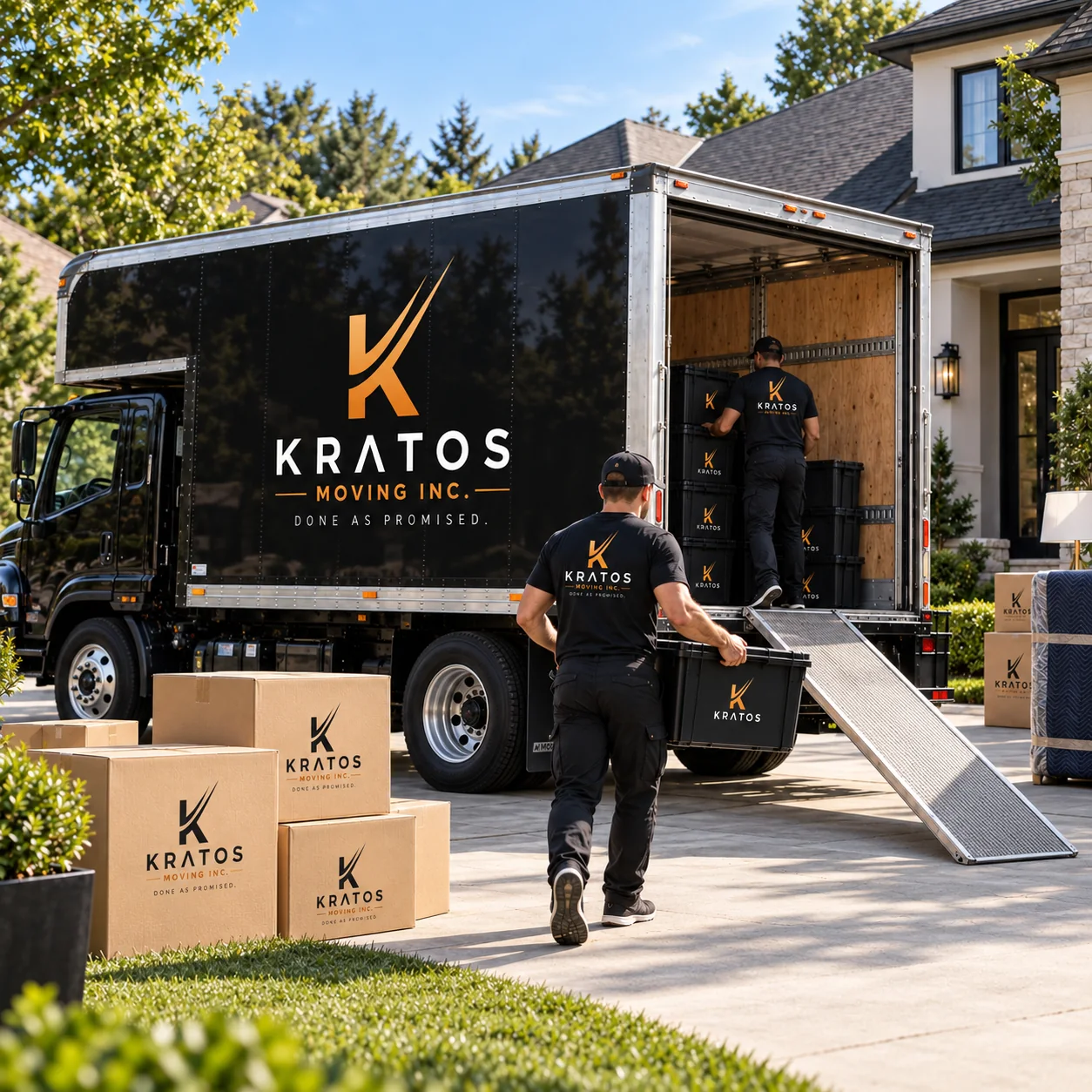 A Kratos truck ready for a residential move